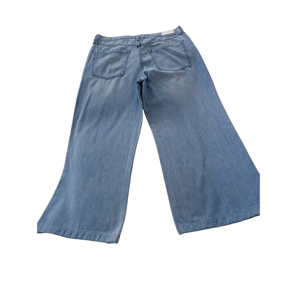 PISTOLA NWOT Jadyn Mid Rise Palazzo Wide Leg Jean Light Wash Denim 33-34x29 $198 - Picture 3 of 14